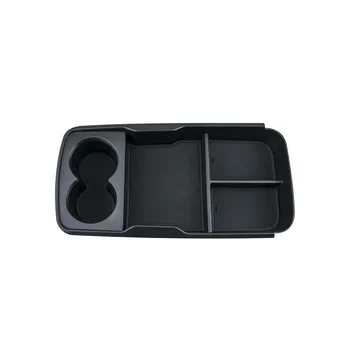 Для Kia EV6 2022 2023 Ящик для хранения подлокотников Консоль Центральный Органайзер Лоток Аксессуары для интерьера Черный