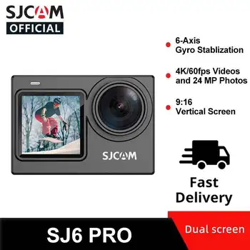Экшн-камера SJCAM SJ6 PRO 4K 60 кадров в секунду 24MP Wifi Веб-камера с 6-Осевой Стабилизацией Гироскопа Шириной 165degree FOV H.264 Спортивная Видеокамера
