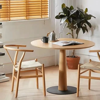 Деревянные обеденные стулья с акцентом из ротанга в скандинавском стиле Для конференций, офисных мероприятий, обеденные стулья для пляжа Zestawy Do Jadalni Nordic Furniture