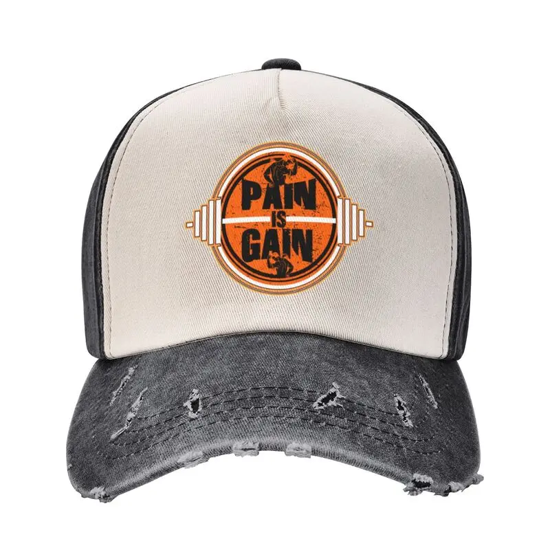 Изготовленная на заказ бейсболка для спортзала в стиле Гранж Pain Is Gain, мужская и женская хлопковая бейсболка Powerhouse Snapback Trucker Hat