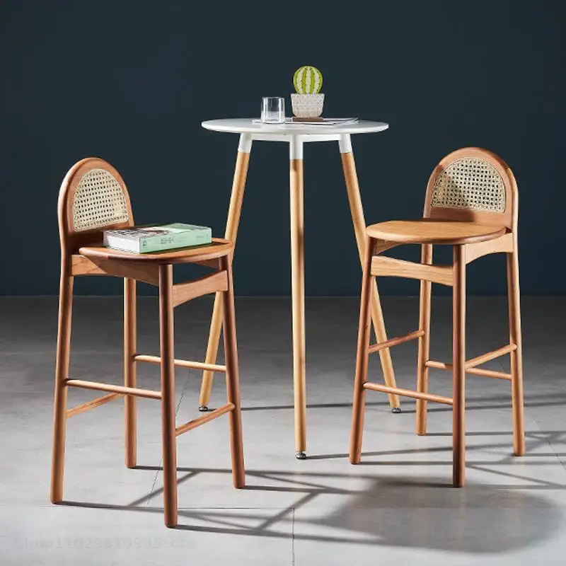 Обеденные стулья из ротанга для кухни в скандинавском стиле, высокие Современные Длинные обеденные стулья для кафе Silla De Comedor, Итальянская мебель YX50DC