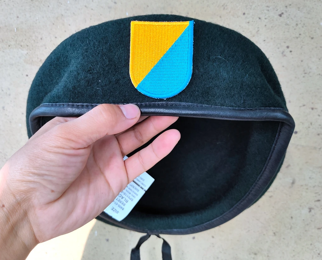 Соединенные Штаты 8-я группа специального назначения армии США Шерстяной Черновато-зеленый берет Военная шляпа 1963 ~ 1972 годов Всех размеров