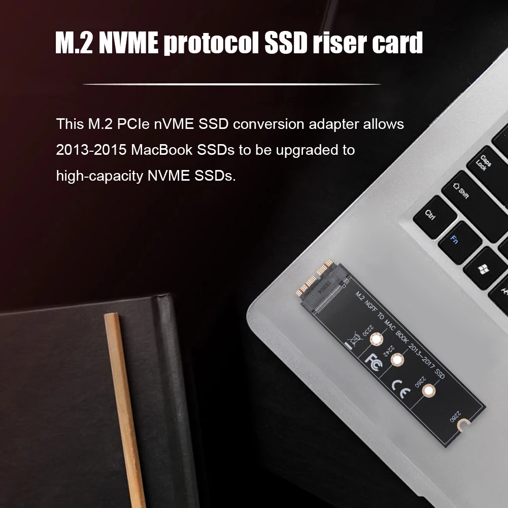 M.2 NVME SSD Адаптер PCIE3.0 SSD Конвертер Карта преобразования SSD для MacBook Air 2013-2017 для Pro A1465 A1466 A1398 A1502