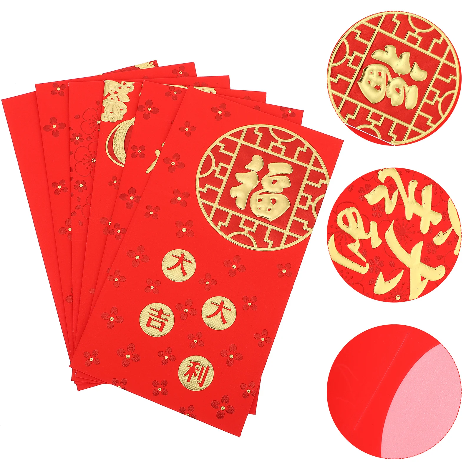 30 шт. Красный пакет-конверт с новогодними деньгами, Подарки на Лунное Рождество, Нежный Бумажный карман в стиле Хун Бао