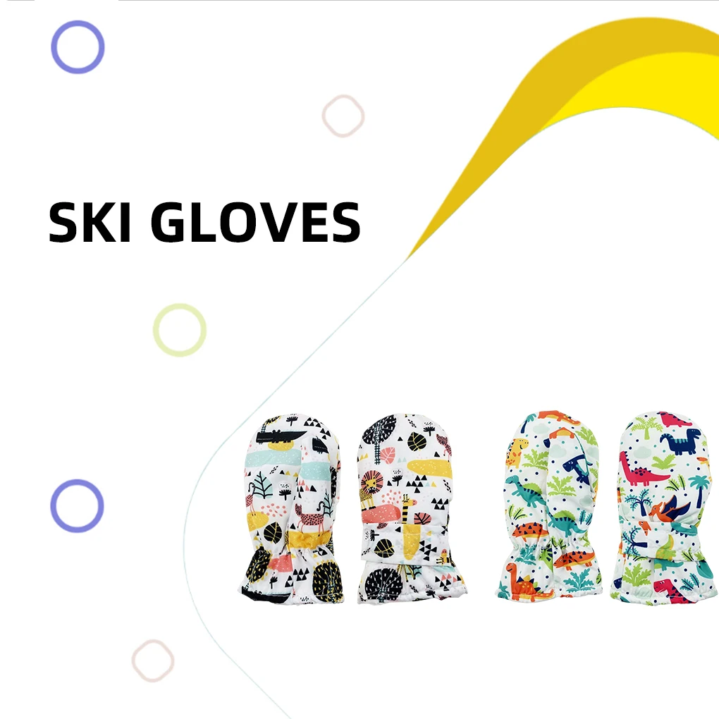 1 Пара детских лыжных перчаток Водонепроницаемые зимние Варежки для сноуборда Детские