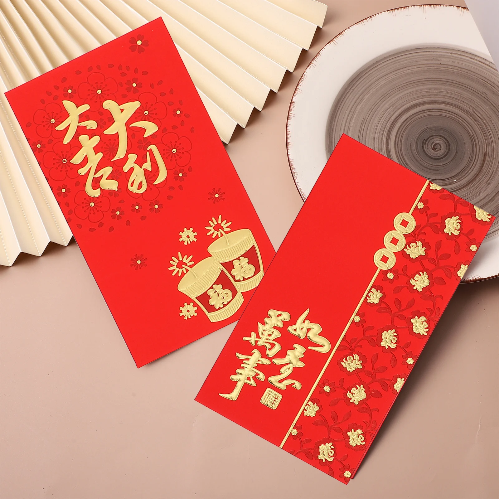 30 шт. Красный пакет-конверт с новогодними деньгами, Подарки на Лунное Рождество, Нежный Бумажный карман в стиле Хун Бао