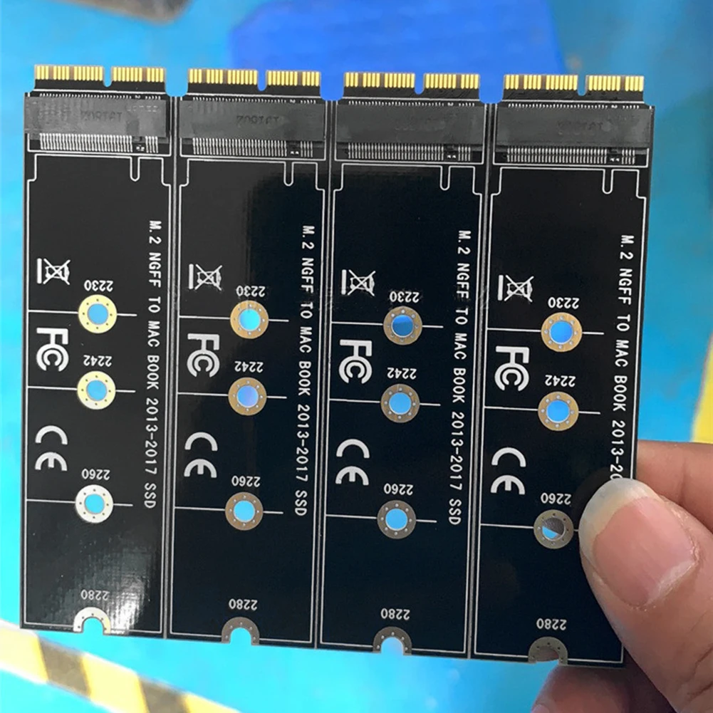 M.2 NVME SSD Адаптер PCIE3.0 SSD Конвертер Карта преобразования SSD для MacBook Air 2013-2017 для Pro A1465 A1466 A1398 A1502