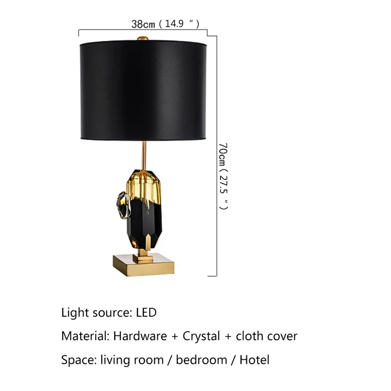 Настольная Лампа RONIN Postmodern Модный Креативный Дизайн LED Crystal Decor для Дома Прикроватный Светильник для Гостиной