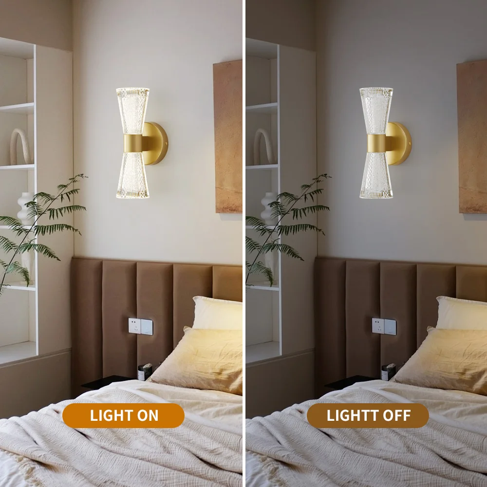 Светодиодный настенный светильник FSS Up and Down, настенный светильник для спальни, гостиной, коридора, настенный светильник для интерьера, освещения лестницы в гостиной, спальне