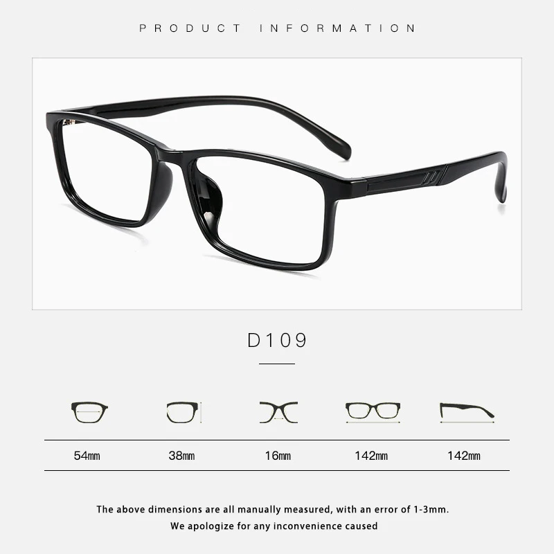 MOMOJA Новые модные Ретро Квадратные ультралегкие очки TR90 В оправе для очков по рецепту для мужчин и женщин, очки для очков D109