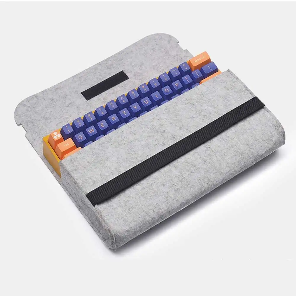 Механическая клавиатура, сумка для хранения, переносной пылезащитный чехол на 60 87 104 клавиш, Войлочная клавиатура, чехол для переноски, сумка на липучке