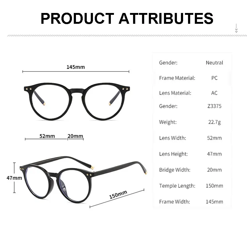 Модная оправа для очков для женщин, винтажные компьютерные очки синего света, мужские очки, Круглые оптические очки, Мода