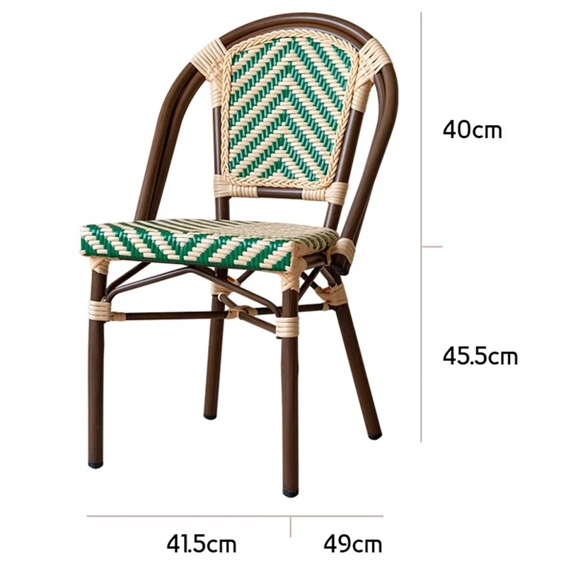 Садовые дышащие обеденные стулья из ротанга с высокой спинкой, Современные обеденные стулья для гостиной, Дизайн кухонной мебели Silla Comedor A1