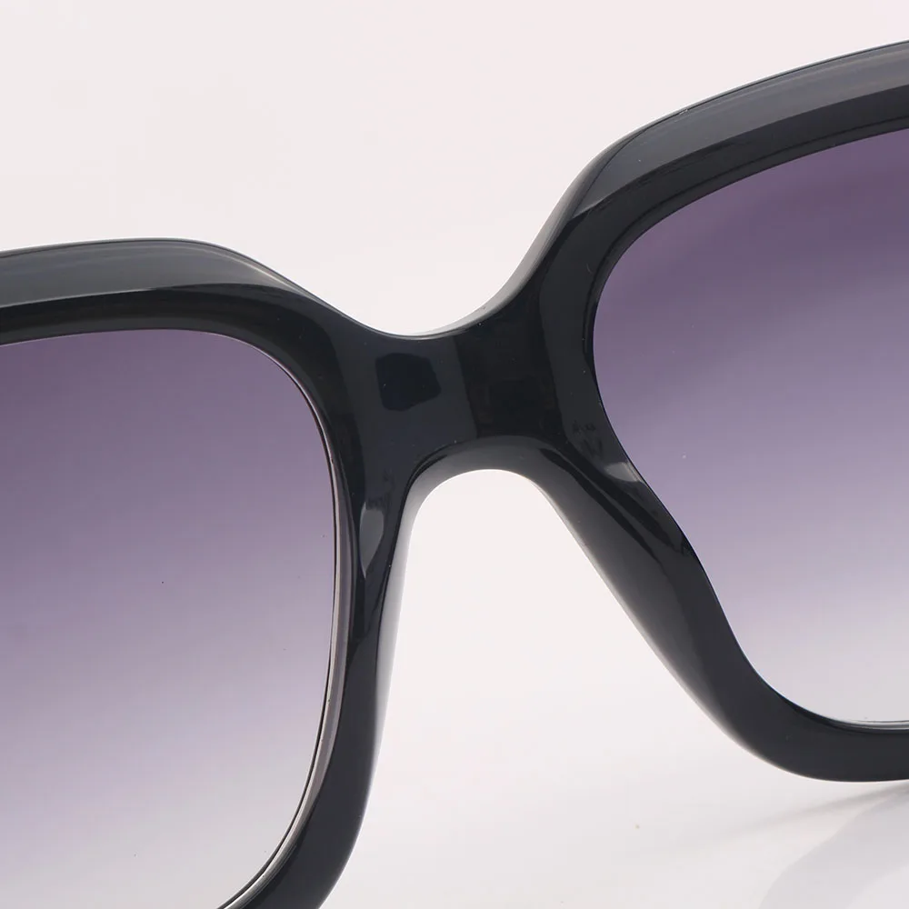 Солнцезащитные очки в черной ацетатной оправе, большие квадратные женские очки с градиентными линзами, модные солнцезащитные очки для дам, уличные очки с защитой от ультрафиолета