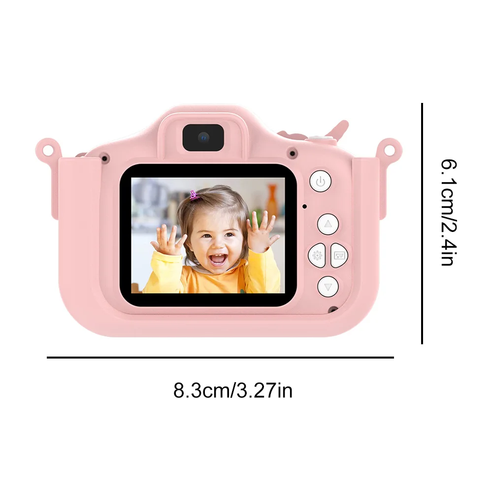 Цифровая камера 4000 Вт с разрешением экрана 1080P HD 2,0 дюйма, мини-мультяшная камера, перезаряжаемая через USB, с картой памяти 32 ГБ, детские развивающие игрушки