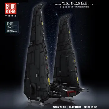 6860pcs MK SPACE FIST ORDER COMMMAND SHOTTLE Model Kit Mold King 21011 Star Plan Строительные Блоки Развивающие DIV Игрушки для подарка