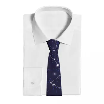 Классический галстук для мужчин, шелковые мужские галстуки для свадебной вечеринки, деловой галстук для взрослых, повседневный галстук с изображением ночного неба и созвездий