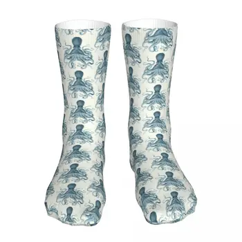 Носки для новинок унисекс Blue Octopus, зимние носки, теплые, толстой вязки, мягкие повседневные носки