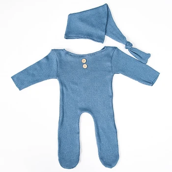 Одежда для фотосъемки новорожденных с ножками, хлопковая одежда для новорожденных мальчиков, вязаный костюм для фотосъемки младенцев, аксессуары для фотосессии младенцев