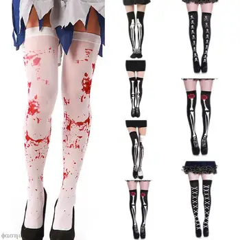 Женский костюм на Хэллоуин, Маскарадная одежда, Кровавые носки, Чулки медсестры, Кровавая Кровь Зомби, Хэллоуин Косплей 2023