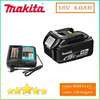 Makita 100% Оригинальный Аккумулятор для Электроинструмента Makita 18V 4.0Ah Со Светодиодной Литий-ионной Заменой BL1850 BL1860 BL1860B