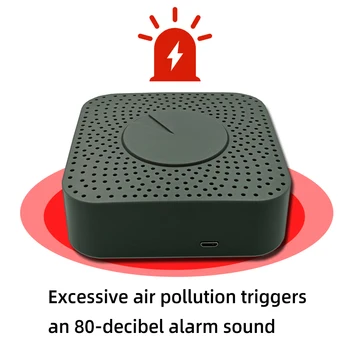 Блок детектора воздуха Tuya Smart Zigbee 5в1, Формальдегид / ЛОС / CO2 / Температура / Влажность, Управление Подключением устройства В приложении Smart Life
