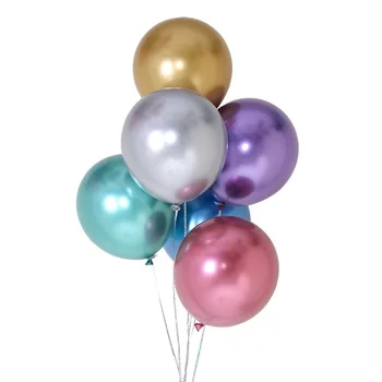 10шт 12-дюймовый металлический воздушный шар украшение вечеринки воздушный шар свадьба день рождения украшение вечеринки латексный воздушный шар оптом детский душ