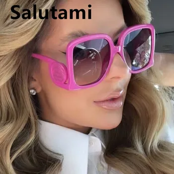 Винтажные негабаритные квадратные градиентные солнцезащитные очки для женщин Новый модный бренд Элегантные Солнцезащитные очки Женские Оттенки Мужские Очки для вождения