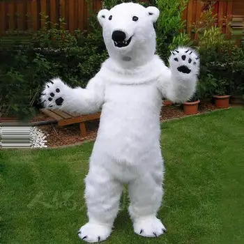 Косплей белый медведь морской медведь Мультяшный костюм талисмана Рекламная церемония день рождения Маскарадный костюм Вечеринка Карнавал животных реквизит для выступлений