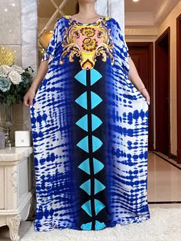 Летнее женское вечернее платье 2023 года в африканском стиле, большой шарф, кисточки, хлопок, свободный Цветочный Бубу, Макси, Ислам, Женская абая с коротким рукавом