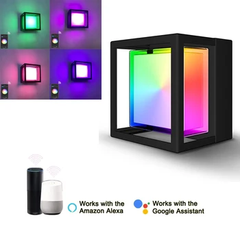 Горячая светодиодная настенная лампа мощностью 10 Вт с Wi-Fi / приложением Alexa Smart Lamp RGB + W, светодиодные лампы для умного домашнего декора, светодиодная лампа Работает с Google