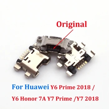 10 шт. оригинальный для Huawei Y6 Prime 2018/Y6 Honor 7A Y7 Prime/Y7 2018 micro usb charge разъем для зарядки разъем док-станции порт