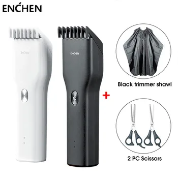 Электрическая машинка для стрижки волос ENCHEN Boost USB, Двухскоростной керамический резак для волос, Быстрая зарядка, Триммер для волос, Детская Машинка для стрижки, Тканевые ножницы