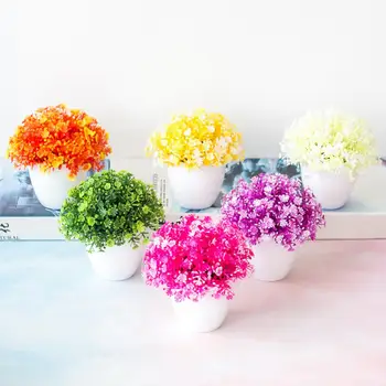 Искусственное цветочное растение Бонсай Украшение гостиной Сад Отеля Декор рабочего стола