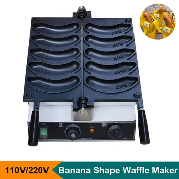 Электрическая коммерческая домашняя машина для выпечки вафельного торта в форме банана 110V 220V, 5ШТ. Tokyo Banana Cake Maker