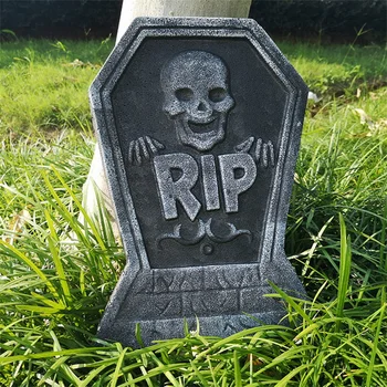Украшения для дома на Хэллоуин, Надгробие на кладбище, 4 различных знака, атмосфера ужаса, мини-надгробия, Черепа, Аксессуары
