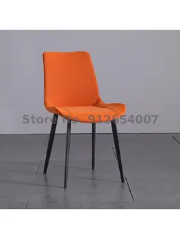 Современный минималистичный Легкий Роскошный обеденный стул Домашний Скандинавский стул со спинкой Итальянский Минималистичный кожаный стул для ресторана в отеле