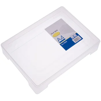 Коробка для файлов формата А4, Прозрачная Пластиковая Коробка для файлов, Папка для документов, Органайзер для документов, Папка для бумаг, папка для бумаг