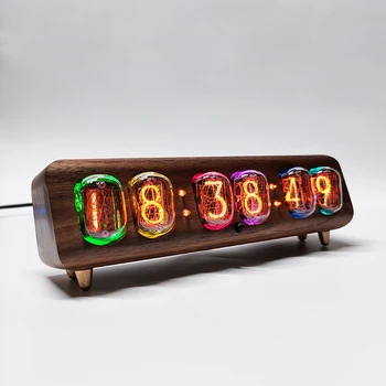Креативные ретро цифровые ламповые часы IN12 glow с управлением по Bluetooth, мобильный телефон, лампа накаливания, электронные настольные часы true glow clock