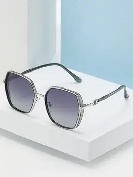2023 Новые элегантные солнцезащитные очки Advanced Sense для женщин в модной металлической оправе, солнцезащитные очки уникального дизайна, женская уличная одежда в стиле Шик