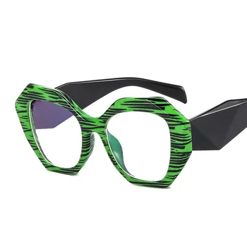 Многоугольный карамельный цвет, модная оправа для очков, Европа и Соединенные Штаты, модные очки с плоскими линзами для защиты глаз от посинения