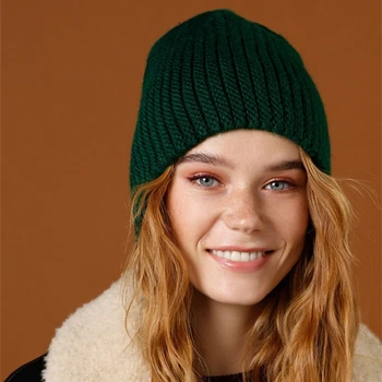 Новая женская шапка в стиле Kpop, осенне-зимняя шапка, мягкие шапочки-бини Для женщин, для отдыха, подростковая вязаная шапочка с разрезом сзади и конским хвостом