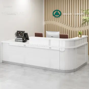 Стойки регистрации компании Nordic Office Furniture Простой современный коммерческий стол Касса магазина одежды Угловая барная стойка