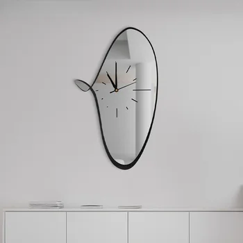 Современная минималистичная декоративная роспись, настенные часы для гостиной, часы в скандинавском стиле, настенный светильник для крыльца, роскошные домашние часы без звука
