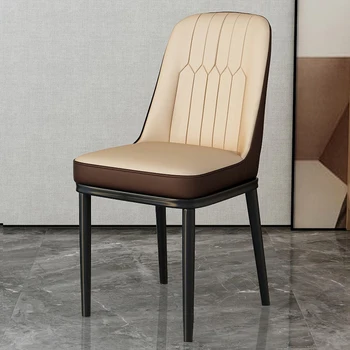 Стулья для спальни, столовой, современные металлические кожаные кресла для отдыха, роскошные Дизайнерские барные стулья, мебель для дома