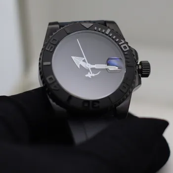 Черные мужские часы Прозрачные механические наручные часы Оригинальные японские автоматические часы NH35 для мужчин
