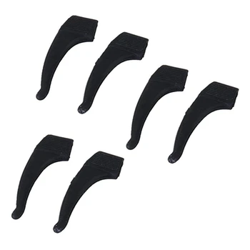 9 пар ушных крючков для очков с противоскользящим силиконом - черный