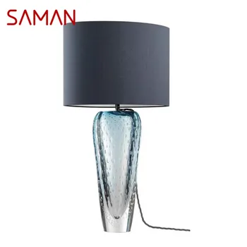 Настольная лампа SAMAN Nordic Glaze Современное искусство Гостиная Спальня Кабинет Отель LED Индивидуальность Оригинальность Настольная лампа