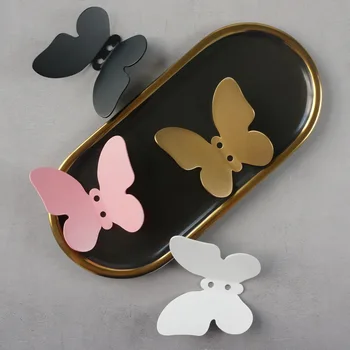 Скандинавский латунный крючок-бабочка, крючок для дверцы шкафа для обуви, красочный практичный креативный крючок для пальто