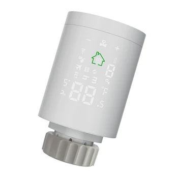 Термостатический клапан радиатора Tuya ZigBee Программируемый регулятор температуры Работа на батарейках с Alexa Google Assistant